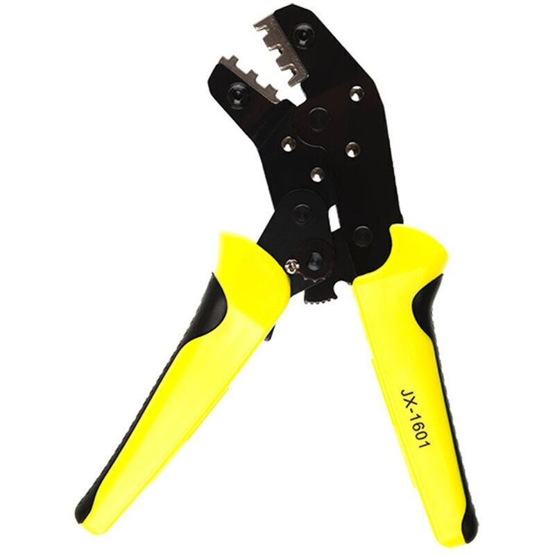 Ratschen-adernpresszange – Hochwertiger Stahl – Komfortabler Pvc-griff – Crimpbereich 0,14–1,5 Mm² – Austauschbare Matrizen