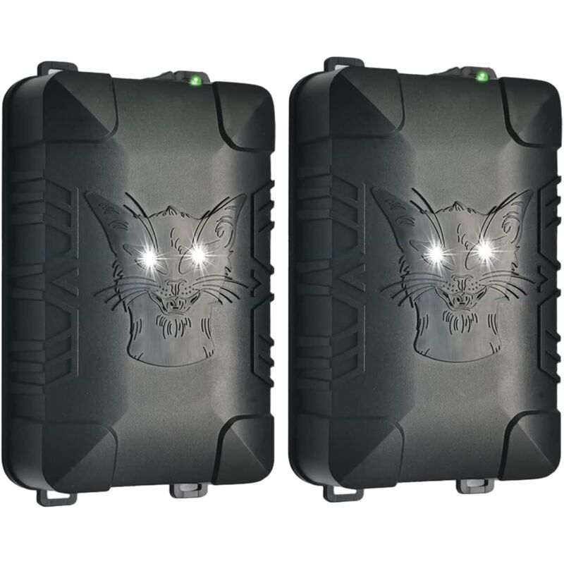 Elektronischer Ultraschall-nagetier-abwehr Für Automotoren, 2 Stück Mit Led-stroboskoplicht, Feuerfester Mäuseblocker Mit 3 Stromversorgungsmodi Für 12-v-fahrzeuge