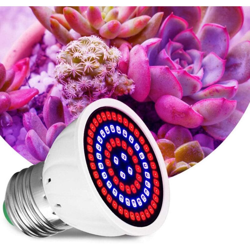 Wachstumslampen, Wachstums-glühbirne Mit 60 Leds, E27-pflanzenlampe Für Den Gartenbau, Vollspektrum-pflanzenlampe 220v Für Innenräume, Geeignet Für Zimmerpflanzen, Sukkulenten Und Garten