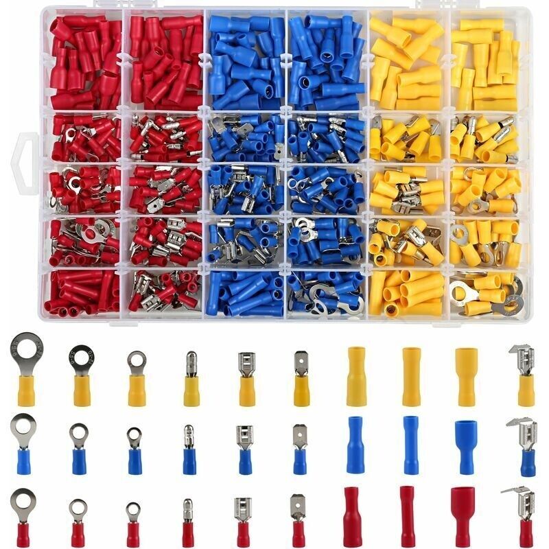 Sortimentskasten Mit 480 Elektrischen Kabelschuhen, Einfache Crimp-verbinder Mit Aufbewahrungsbox
