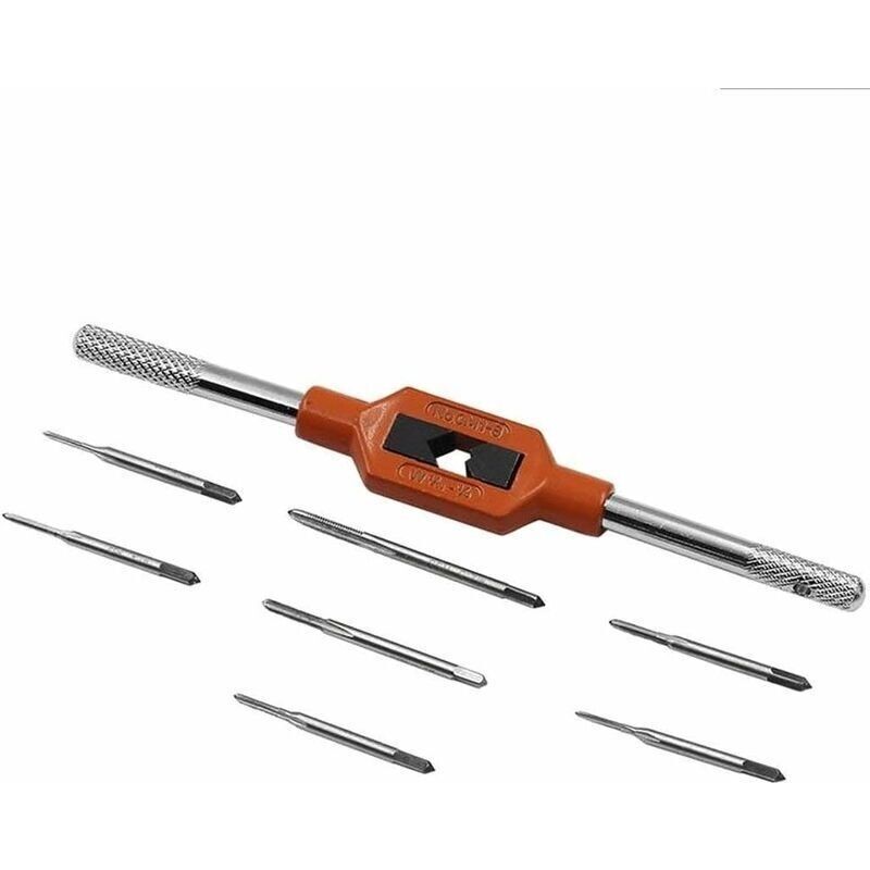 Gewindebohrer- Und Schneideisen-set Mini Main Vis Die Metrisch Diy Werkzeug Bohrmaschine Gewindeschneid-kit M1.1 M1.2 M1.4 M1.6 M1.8 M2 M2.5 Verstellbar Mit Gewindebohrer Schlüssel M1-8. Kunststoffkof