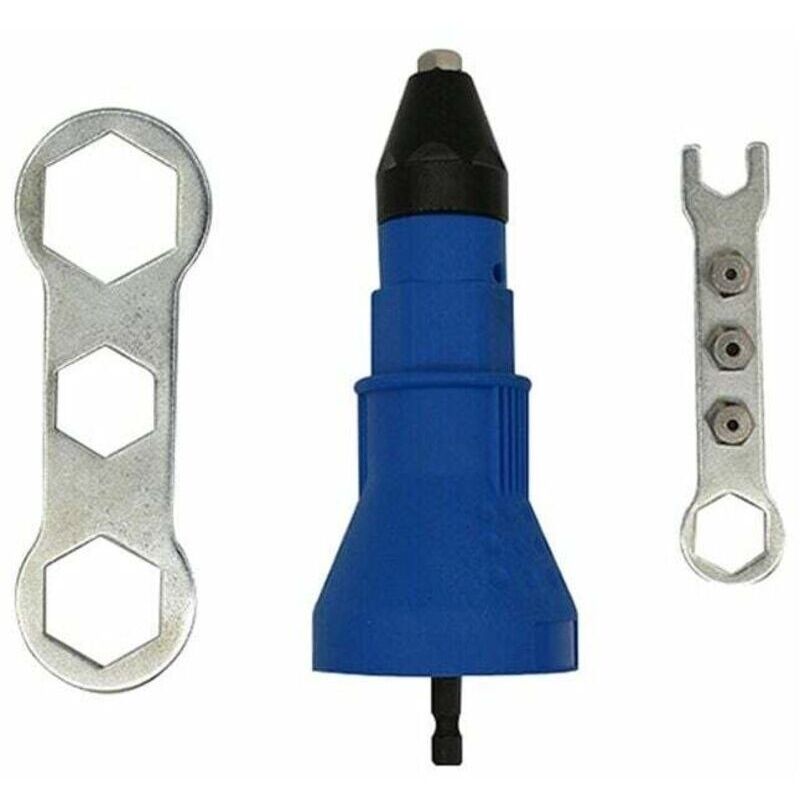 Bohrfutteradapter Für Akkubohrer Oder Schrauber Für Blindnieten. Zubehöradapter Für Elektrische Nietpistole. Blau. Ein Set. Fonepro.