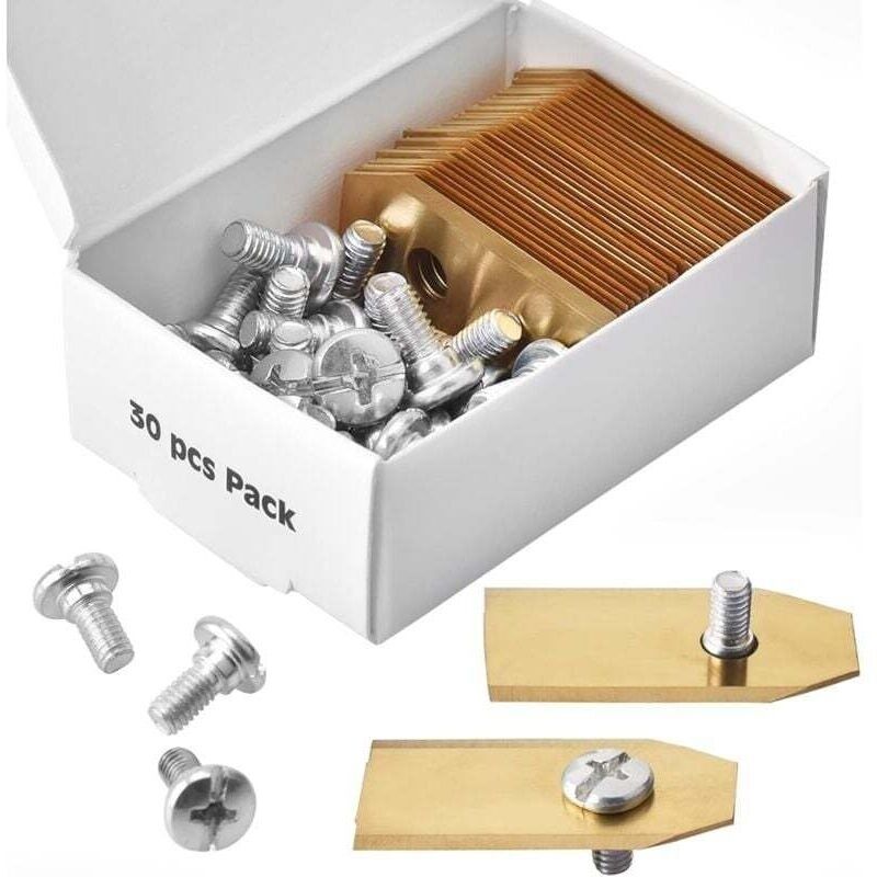 Set Aus 30 Titan-messern Für Husqvarna Automower Und Gardena Rasenmäher Mit Titan-karbid-legierung – Titan-rasenmähermesser Mit 30 Schrauben