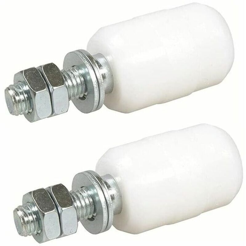 Nylonrollen Für Schiebetüren – 2er-pack 40 X 60 Mm – Befestigung Mit Gewindestift – Verzinkter Stahl Für Langlebigkeit