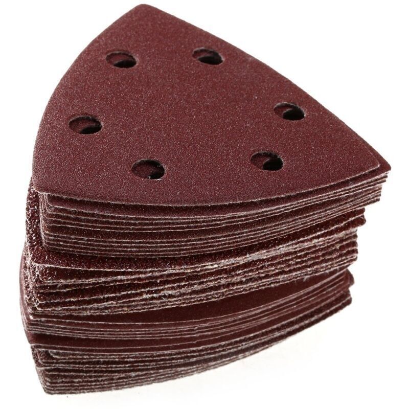 100 Stück Dreieck-schleifscheiben, Schleifpapier Mit 6 Löchern, Körnung 40/60/80/120/240