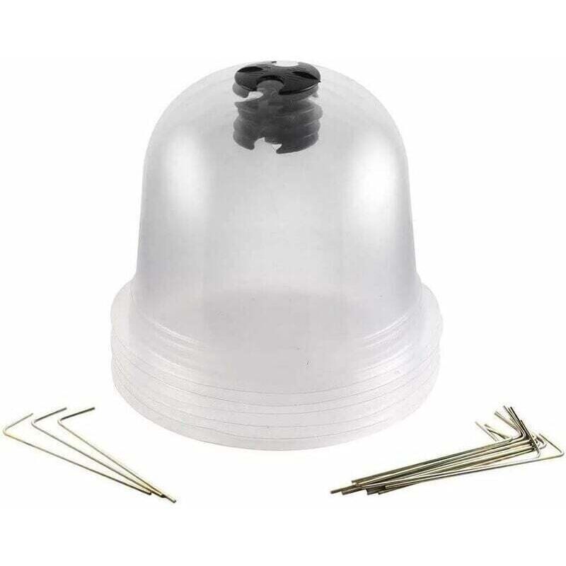 Set Aus 6 Transparenten Pvc-salatglocken – Höhe 21 Cm, Durchmesser 25,5 Cm – Einstellbarer Belüfter Für Optimales Wachstum