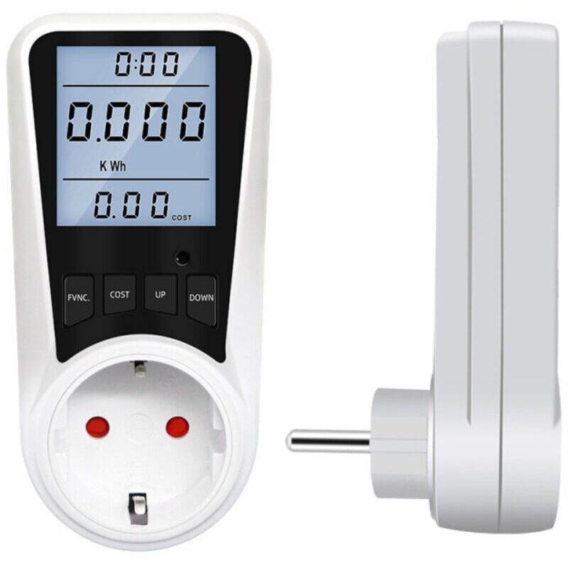 Energiezähler-steckdose. Energieverbrauch Mit 7 Überwachungsmodi. Lcd-hintergrundbeleuchtung. Stromverbrauchssteckdose, Max. 3680 W