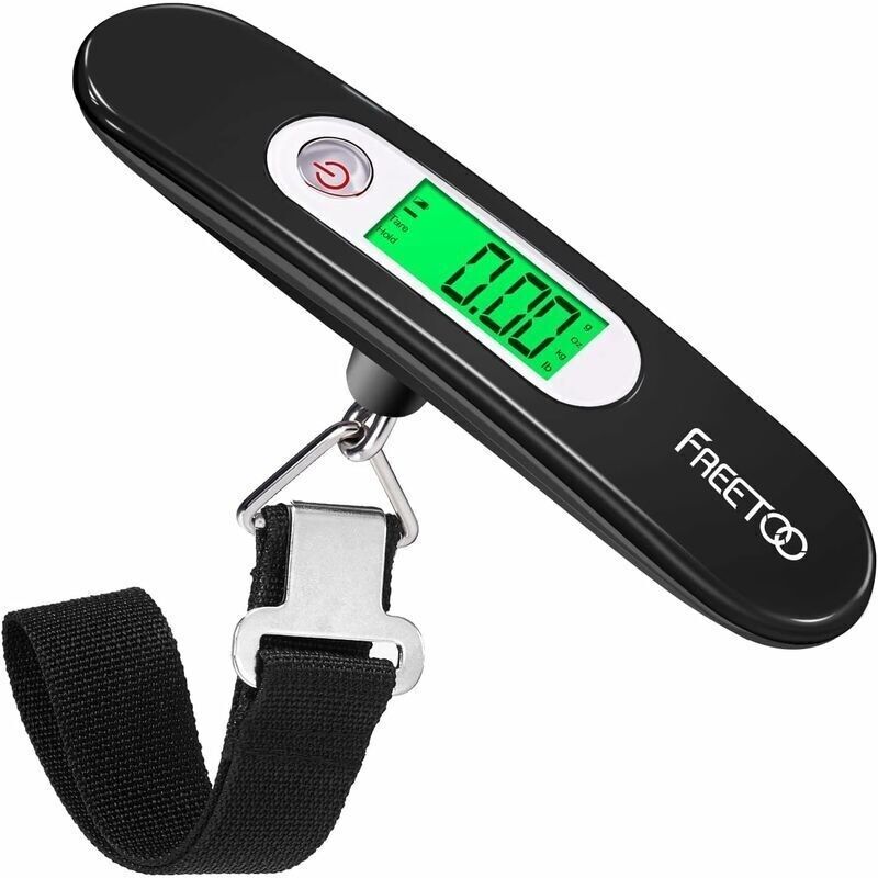 Elektronische Gepäckwaage, Tragbare Digitale Kofferwaage, Max. 50 Kg/110 Lb (lb, G, Oz, Kg), Elektronische Waage Mit Tarafunktion, Für Reisen, Einkaufen, Post, Haushalt Und Outdoor (schwarz)