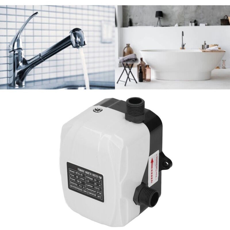 Wasser-druckerhöhungspumpe 180w – Durchfluss 35l/min – Förderhöhe 25m – Messingmotor Für Leisen Betrieb – Einfache Installation - Dc24v