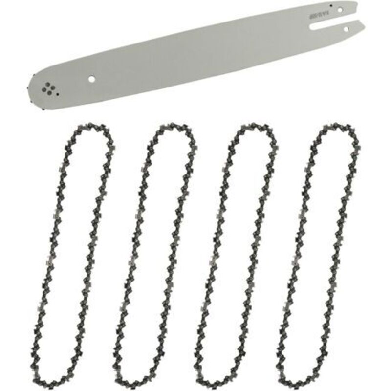 35 Cm Führungsschiene Mit 4 Kettensägenketten – Teilung 3/8" – Stärke 1,3 Mm – Hervorragende Schnittleistung