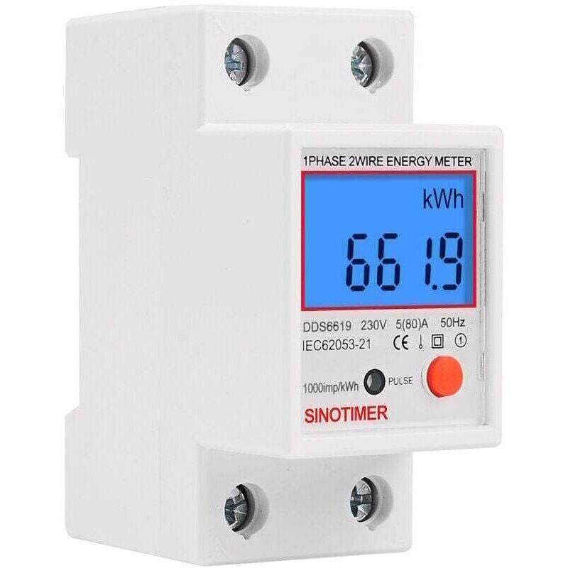 Einphasiger Unterzähler 80a – Lcd-anzeige – Stromstärke 80a/230v/50hz – Verbrauchs-led Für Präzise Überwachung