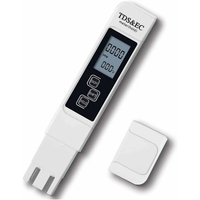 3-in-1 Tds-tester Ph-tester Wasserqualitätstester Für Schwimmbad Leitfähigkeitsmesser Mit Lcd-bildschirm Hohe Präzision Und Automatische Kalibrierfunktion