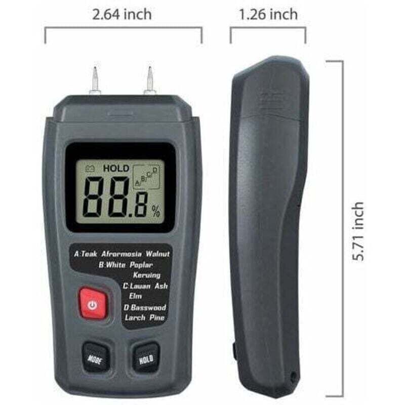 Tragbarer Holzfeuchtemesser Lcd-feuchtigkeitsmessgerät Für Holz, Heizholz Und Papier