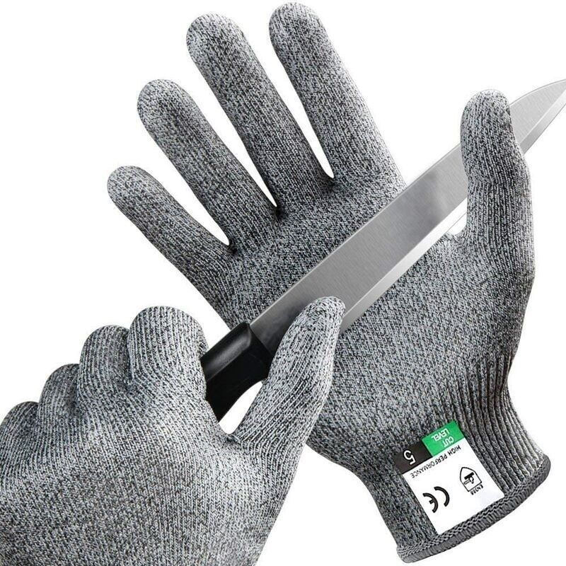Paar Schnittfester Handschuhe, Größe S, Küchenhandschuh Mit Schutz Der Stufe 5. Norm En 388 – Bester Schutz Vor Schnittverletzungen Im Alltag, Küche, Gartenarbeit, Heimwerken.