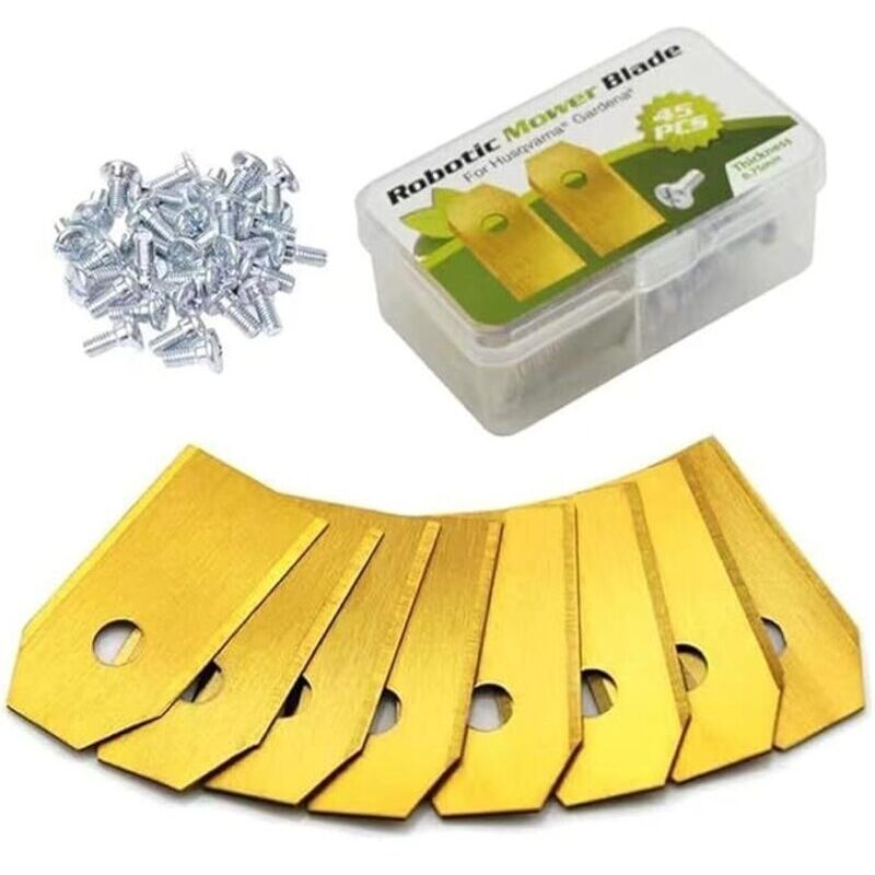 Mähroboter-klingen Für Husqvarna Automower Gardena – Edelstahl Mit Titanbeschichtung – 9er-pack Klingen 35x18mm