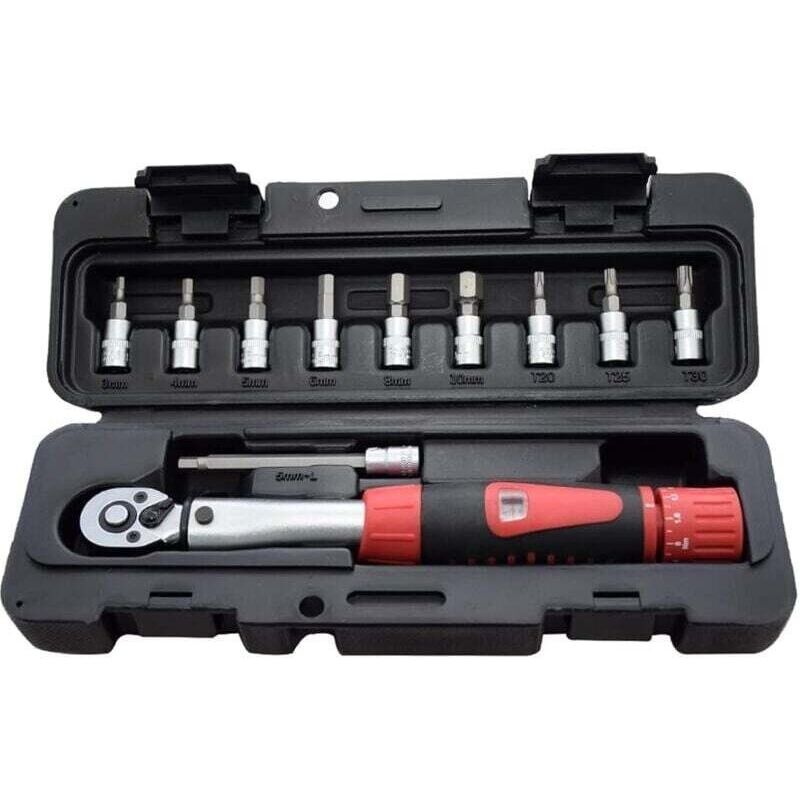 Drehmomentschlüssel 1/4 Zoll, 2–24 Nm – Präzision ±3 % – Griff Aus Cr-mo-stahl – Verchromter Kopf, 40 Zähne – Für Fahrräder, Motorräder Und Automobile - 24 Nm