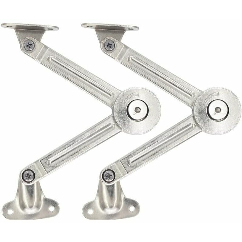 2er-set Klappdeckel-dämpfer – Maximale Traglast 18 Kg – Verstellbar Für Hubklappen – Rostfreier Zinklegierung