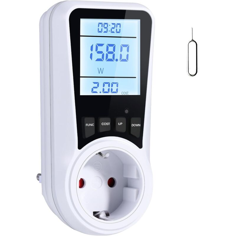 Stromverbrauchszähler Mit Lcd, Energiezähler 16 A/3680 W, 7 Überlastmodi, Schutz Des Energieverbrauchs