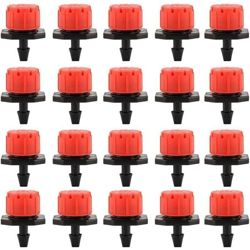 Set Aus 100 Einstellbaren 360°-tropfern Für Die Bewässerung – Verstopfungsfrei – Einstellbarer Wasserdurchfluss – Für Die Bewässerung Von Topfpflanzen - 100 Stück