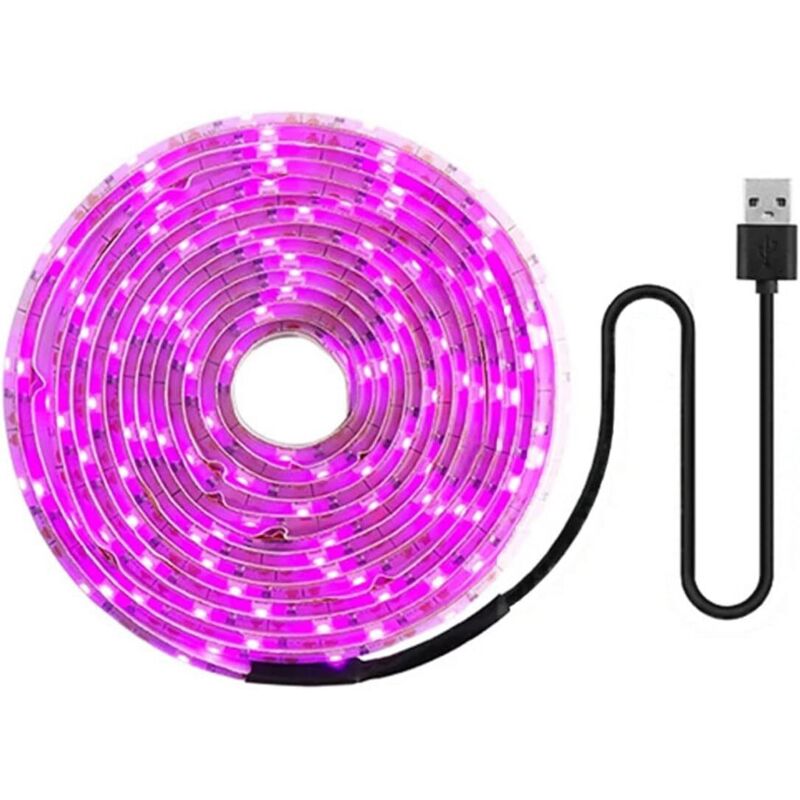 Led-pflanzenwachstumslichtleiste, 1 M, 5 V, Usb, Vollspektrum, Beliebig Zuschneidbar, Lichtband Für Hydroponik-gewächshaus Und Gemüse