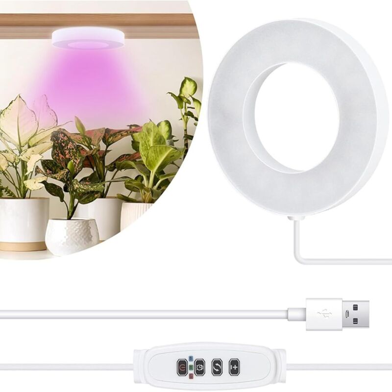 Pflanzenlampe Für Zimmerpflanzen, Komplexe Uv-wachstumslampen, Timer 3/9/12 Std., 10 Helligkeitsstufen [energieeffizienzklasse A++]