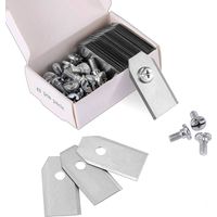 45x Ersatzklingen Aus Kohlenstoff Für Alle Husqvarna Automower/gardena/yardforce - Silberne Farbe Mähroboter-klinge Für Husqvarna 305, 308, 310, 315, 320, 420, Usw. - (3,1 G / 0,75 Mm) Mit 30 Schraube