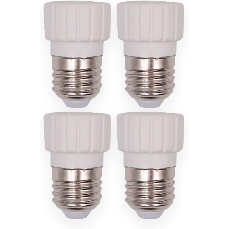 4 Stück E27 Auf Gu10 Sockeladapter, Lampensockelumwandler Für Led-glühbirnen [energieeffizienzklasse E]