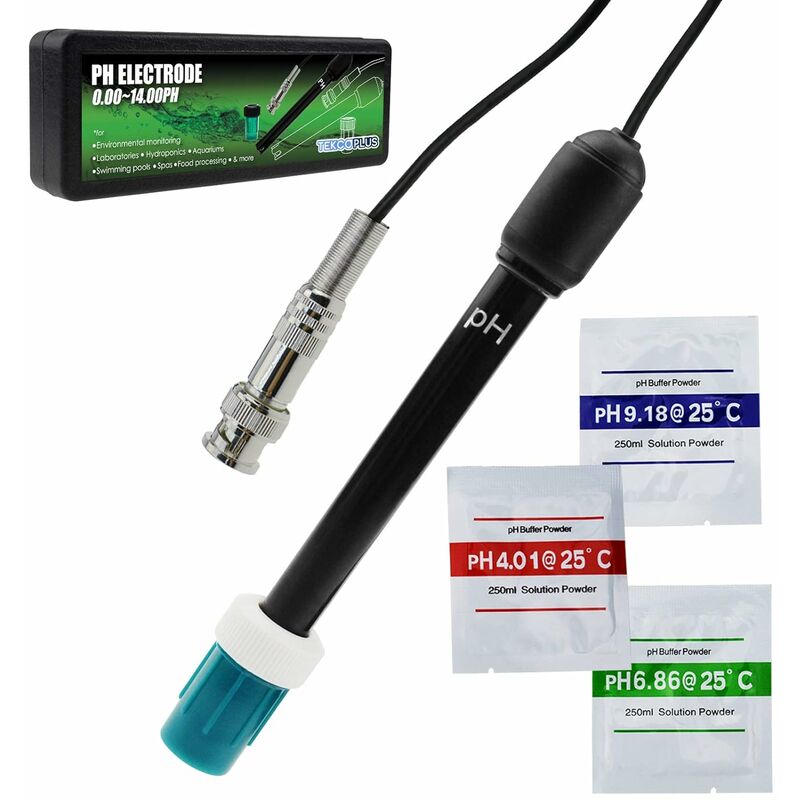 Ph-elektrode Mit 300 Cm Langem Kabel Und Bnc-stecker Für Ph-meter-controller (bnc-ph-elektrode)