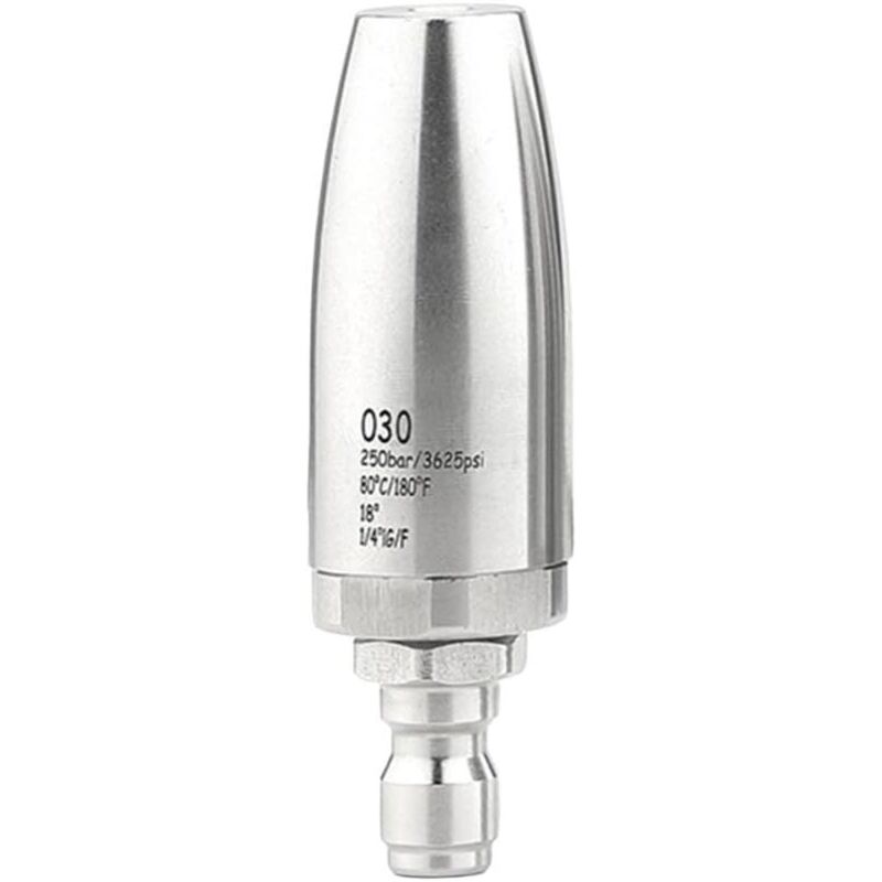 Hochdruckreiniger-turbo-düse Aus Edelstahl, 360°-rotationsdüse Mit Schnellanschluss 1/4, Für Garten, Einfahrt, Auto, Terrasse (030)