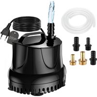25w Tauchwasserpumpe, 1500 L/h Ultra-leise Wasserpumpe Teichpumpe Für Teich, Gartenbrunnen Aquarium Mit 5 Düsen 1,5m Transparenter Flexschlauch