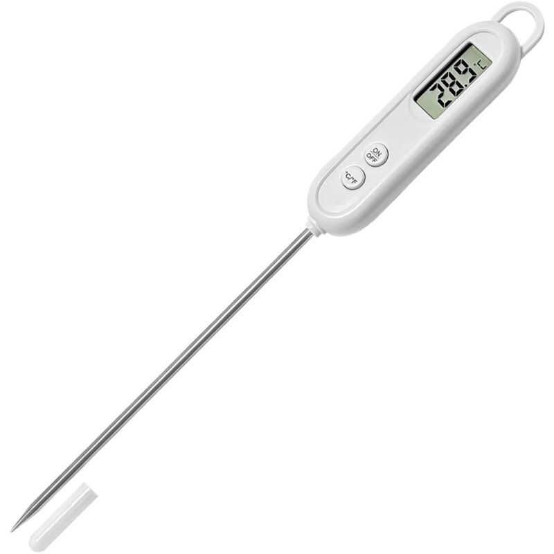 Küchenthermometer, Fleischthermometer, Digitales Thermometer Mit Langer Sonde, Lebensmittelthermometer, Garthermometer Mit Lcd-bildschirm °f/°c Taste, Für Grillen, Backen