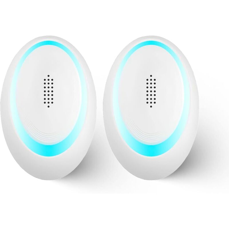 2er-pack Ultraschall-abwehrgeräte – Elektronische Steckdosen-abwehr – Leistungsstarker Indoor-mückenschutz – Ideal Gegen Insekten, Mücken, Kakerlaken, Fliegen Und Ameisen (weiß)