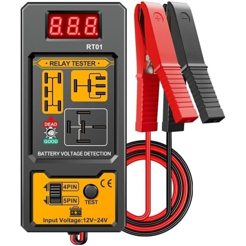Relaisprüfer Mit Lcd-bildschirm, 12 V 24 V, Autolasttester, Digitaler Automatischer Lichtmaschinenprüfer, Batterieanalysator, Ladestartsystem Für Auto Und Boot