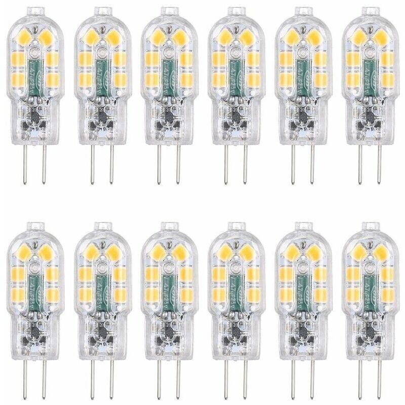 Led-g4-lampe 12 V 3 W, Entspricht Einer 30-w-glühlampe. 360°-abstrahlwinkel. 160 Lm. Nicht Dimmbar. Flimmerfrei. 12er-pack (warmweiß 3000 K)