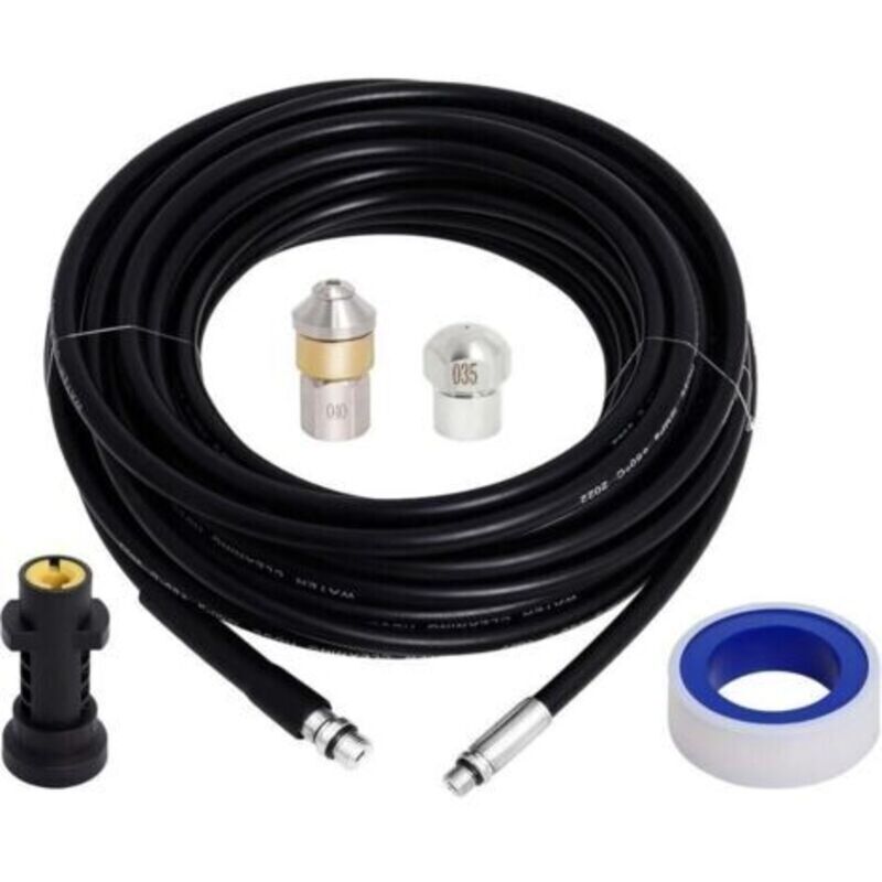 Rohrreinigungs-schlauch 15 M. Karcher-kompatibel Mit Karcher K2, K3, K4, K5, K6, K7. Hochdruckreiniger 180 Bar 60 °c Zur Beseitigung Von Verstopfungen Und