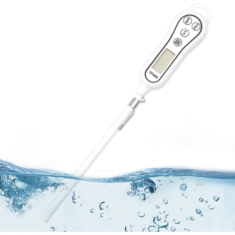 Digitales Kochthermometer - Sofort Ablesbares Küchenthermometer Mit Langem Fühler, Digitales Backthermometer Für Bbq, Öl, Fleisch, Lebensmittel, Milch, Wein Und Heißes Wasser