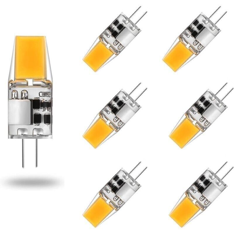 G4 Led Glühbirne Ac/dc 12v 5w, Warmweiß 3000k, Entspricht 50w Halogen, 360° Abstrahlwinkel, Flimmerfrei, 6er-pack
