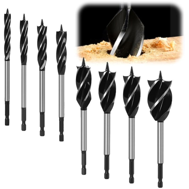 8-teiliges Set Professioneller Holzbohrer – Holzbohrer-set, Schlangenbohrer, Einschließlich 10 Mm, 16 Mm, 18 Mm, 20 Mm, 22 Mm, 25 Mm, 32 Mm, 35 Mm Für Die Holzbearbeitung