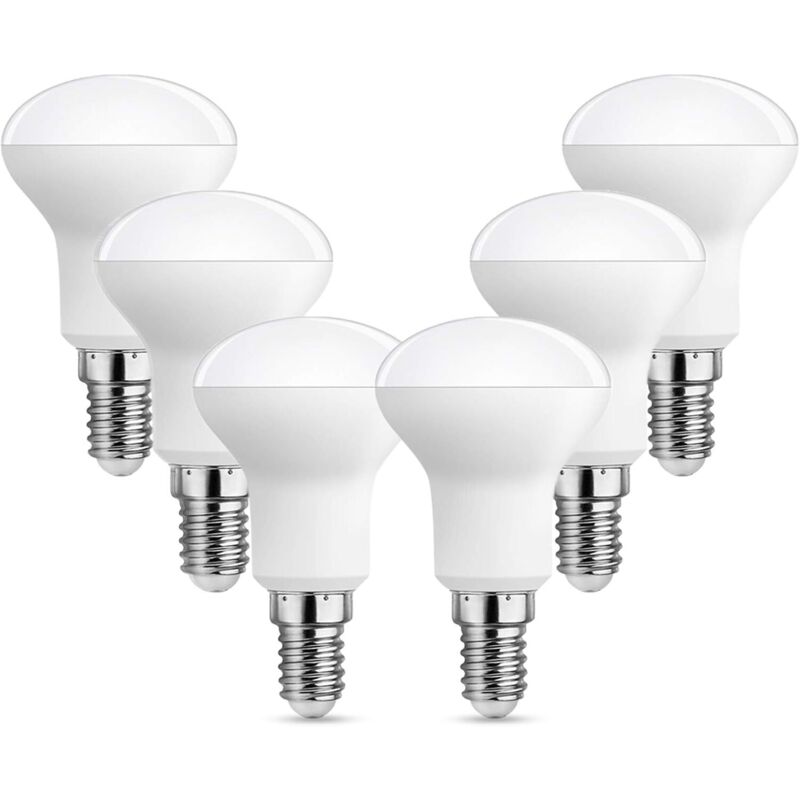 Led-spotlampe E14 R50 5w, Kaltweiß 6000k, 500lm, 120° Abstrahlwinkel, 220v, Led-lampe Mit Kleinem Sockel Für Küchenbeleuchtung, Nicht Dimmbar, 6er-pack [energieeffizienzklasse E]