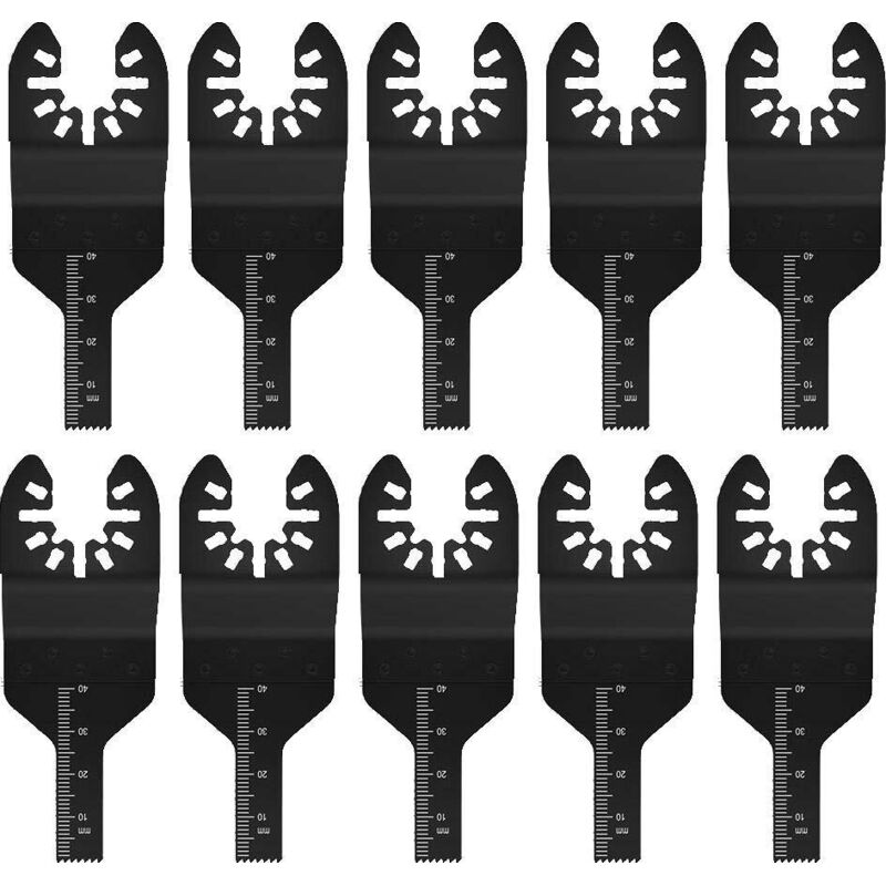 10 Stück Oszillierende Sägeblätter, Multifunktionswerkzeug Mit Schnellverschluss, Universelle Metall-ersatzklingen Für Elektrische Malerarbeiten, Trockenbauwände, Holz Und Kunststoff (10 Mm)