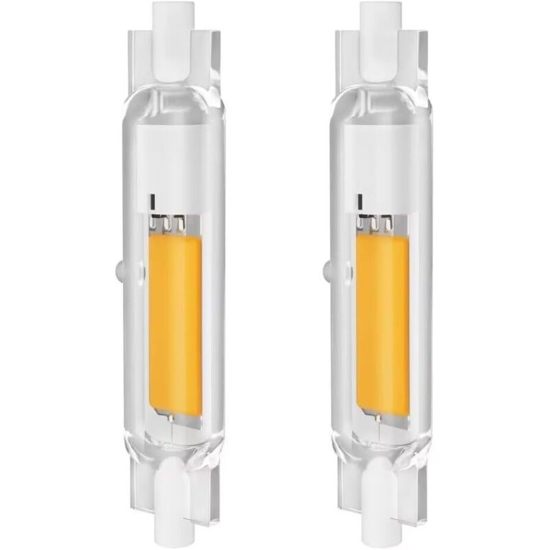 R7s Led Glühbirnen 78mm Dimmbar 10w, 1500lm, Warmweiß 3000k R7s Led Cob Doppelseitig 78mm 10w 220v, 360° Strahlwinkel, 2er-pack [energieeffizienzklasse G]