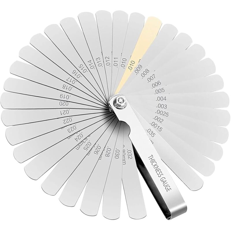 32-blättrige Fühllehre, Edelstahl-dickenmesser 0,04-0,88 Mm, Gewindelehre, Abstandsmesser, Messwerkzeug Im Metrischen System Zur Messung Der Breite/dicke Von Rissen