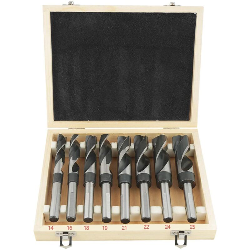 Satz Aus 8 Hss-spiralbohrern, Metallbohrer Stahlbohrer, Satz Von Hss-bohrern Mit Schaft, Wärmebehandelte Bohrersets 14mm 16mm 18mm 19mm 21mm 22mm 24mm 25mm