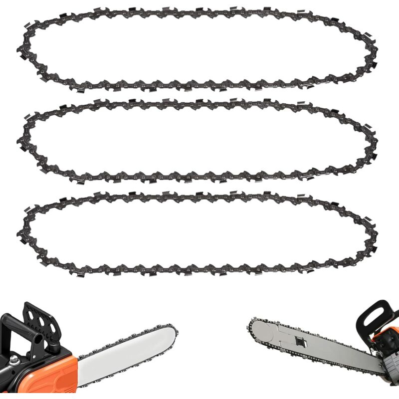 3 Stück Kettensägenketten Für 12-zoll (30 Cm) Führungsschienen, 45 Antriebsglieder, 1,1 Mm Niedrig-rückschlag