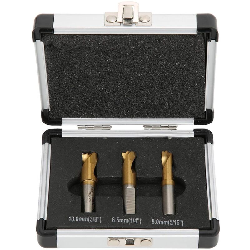 3 Stück Entpunktungsbohrer, Hss Co 6,5 Mm/8 Mm/10 Mm Punktschweißfräser-set Zum Entfernen Von Schweißnähten In Blechen