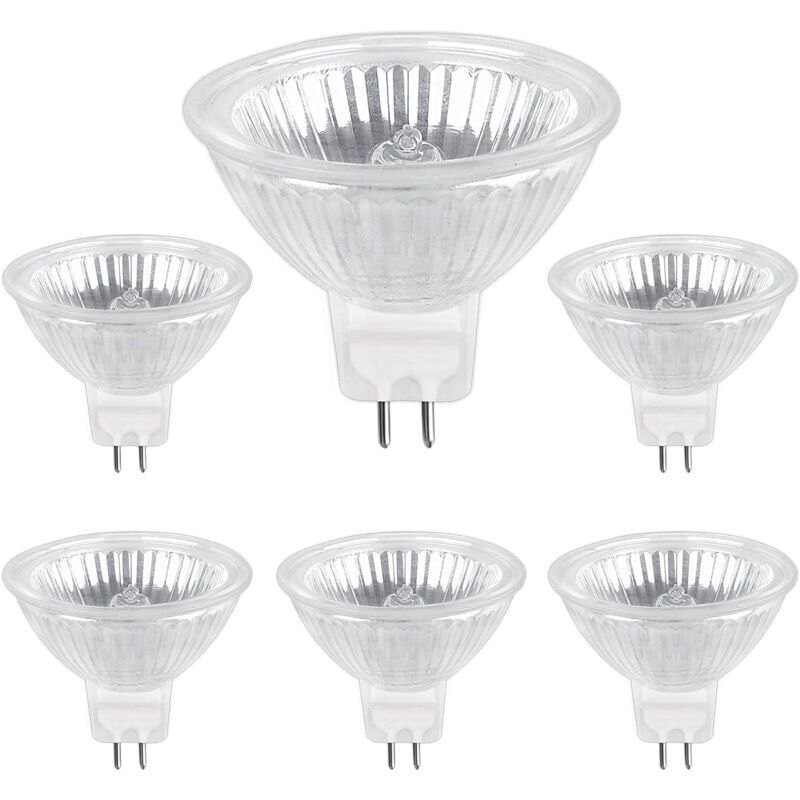 Gu5.3 Halogenlampe 50w 220v, 680lm Warmweiß 2700k Dimmbar. Mr16 Spot-halogenlampe, 6er-pack