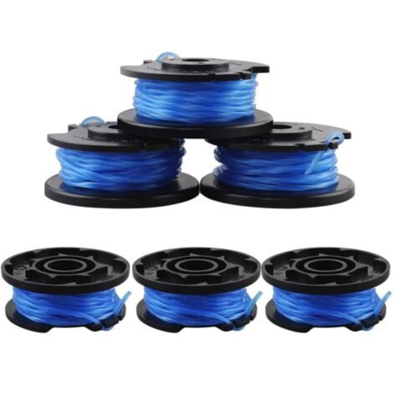 Zubehör Für Rasenmäher, 6er-pack Ersatz-fadenspulen Für Ryobi-rasentrimmer Mit Schneidkappen, Ersatzspulen Kompatibel Mit Ryobi One+ Ac14rl3a-18v 24v 40v, Fadenspulen-set