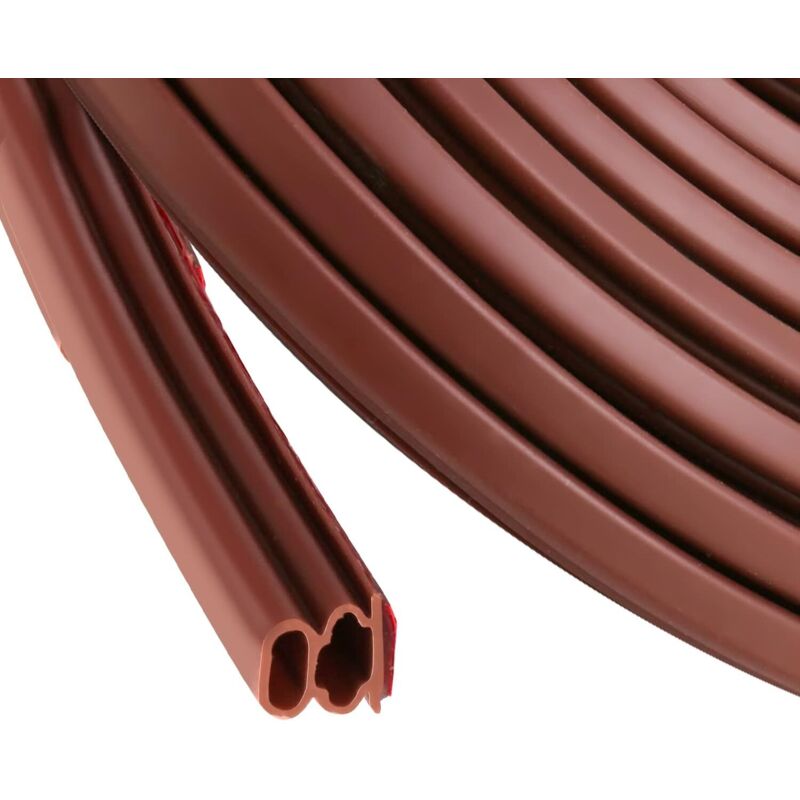 Braun Selbstklebendes Dichtungsband 10mm X 10mm Für Türen Und Fenster, Gummidichtung/stoßschutz/schalldämmung/wasserdicht/staubdicht 6m