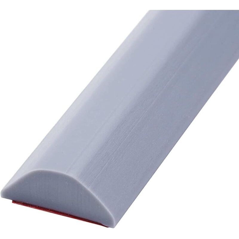Faltbare Duschabtrennung, Silikon-duschschwellen-überlaufschutz, Duschwasserbarriere, Selbstklebende Duschschwelle, Duschwassersperre (100 Cm, 1,2–2,8 Cm, Grau)