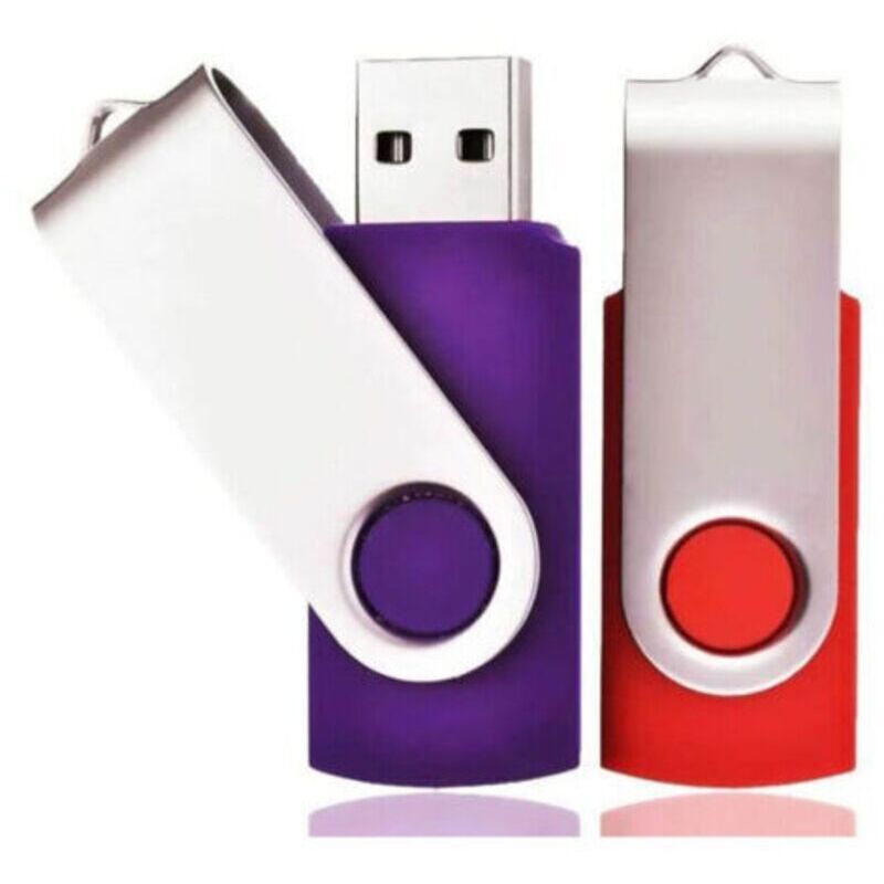 2er-pack Usb-sticks 32 Gb Usb 2.0 Flash-speicher, Drehbare Usb-sticks Mit Kordel, Ideales Geschenk Für Kinder, Eltern Und Freunde (32g, Rot/lila)